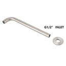 Brushed Nickel 300mm Extra Long Wall Mounted Extention Bathtub Filler Spout Set