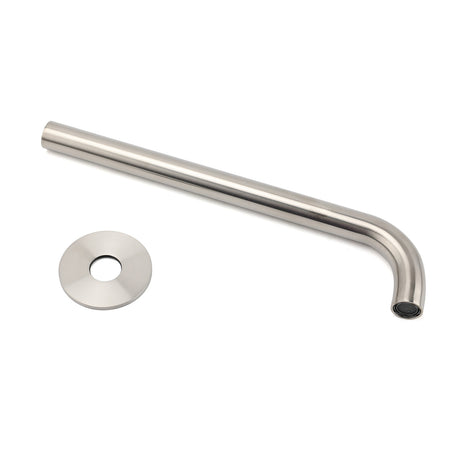 Brushed Nickel 300mm Extra Long Wall Mounted Extention Bathtub Filler Spout Set