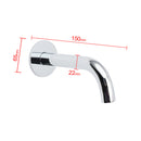 Polisehd Chrome Round Curve Faucet Water Outlet Swivel Bath Tub Filler Spout Set