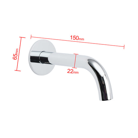 Polisehd Chrome Round Curve Faucet Water Outlet Swivel Bath Tub Filler Spout Set