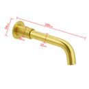 Brushed Gold Round Swivel Bathtub Spout Basin Faucet Bubble Water Outlet Curve