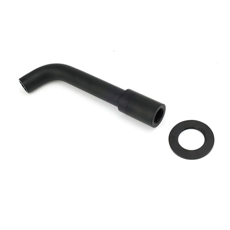 Matt Black Round Wall Mount Basin Faucet Bubble Water Outlet Bath Tub Spout Set