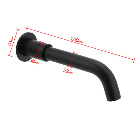 Matt Black Round Wall Mount Basin Faucet Bubble Water Outlet Bath Tub Spout Set