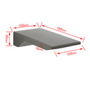 Gun Metal Grey Square Stainless Steel Bathtub Flat Spout Waterfall Filler Outlet