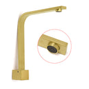Brushed Gold Square Bathroom Spout Gooseneck Arm Bathtub Filler Tap Water Outlet
