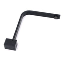 Black Gooseneck Arm High Rise Wall Mounted Bathtub Square Spout Water Outlet