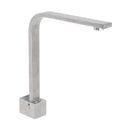 Brushed Nickel Square Spout Gooseneck Arm High Rise Bathtub Filler Water Outlet