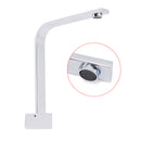 Square Chrome Gooseneck Arm Wall Mounted Swivel Bathtub Spout Faucet Outlet Set