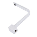 Square Chrome Gooseneck Arm Wall Mounted Swivel Bathtub Spout Faucet Outlet Set