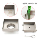 Stainless Steel 100mm Square Tile Insert Shower Grate Floor Drain 50mm Outlet