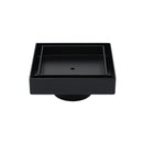 WaterMark Matt Black 100x100mm Square Tile Insert Shower Grate Floor Drain 50mm Waste