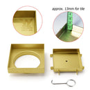 Brushed Gold 100x100mm Tile Insert Floor Drain Square Shower Grate 80mm Waste