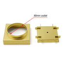 Brushed Gold 100x100mm Tile Insert Floor Drain Square Shower Grate 80mm Waste