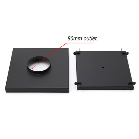 Watermark Matt Black Large 200mm Tile Insert Floor Drain Shower Grate 80mm Waste