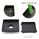 Matt Black 150x150mm Tile Insert Floor Drain Shower Grate 50mm Outlet Watermark