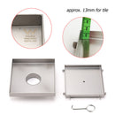 150x150mm Square Tile Insert Floor Drain Stainless Steel Shower Grate 50mm Waste