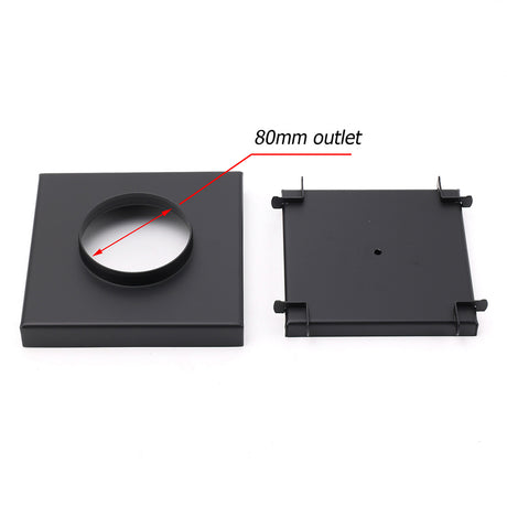 Watermark Black 150x150mm Tile Insert Floor Drain Shower Grate 80mm Waste Outlet