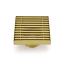 Brushed Gold Smart Square 100mm Strip Fence Floor Drain Shower Grate 50mm Waste
