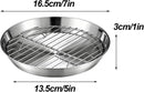 Baking tray for air fryer - Air fryer baking pan - Air fryer accessories - Baking tray with rack - Made of 304 stainless steel - 16 cm