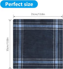 Men's Cloth Handkerchiefs, 24 Pcs Cotton Handkerchiefs for Men, Traditional Handkerchief for Men, 36 cm x 36 cm, 24 Pcs, One Size