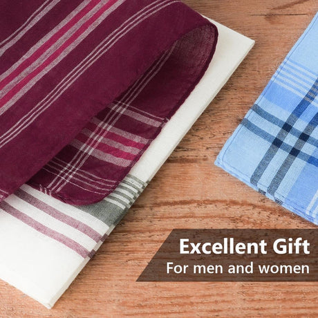 Men's Cloth Handkerchiefs, 24 Pcs Cotton Handkerchiefs for Men, Traditional Handkerchief for Men, 36 cm x 36 cm, 24 Pcs, One Size