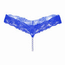Sexy Lace Underwear Women Back Bow Panties Women G-String T-Back Thong Transparent Lingerie Cute With Beads KL107Pink One Size