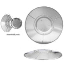 Patio Heater Reflector Plate, Outdoor Propane Heater Replacement Part - Top Dome, 3-Hole Mount, 3-'-UU-