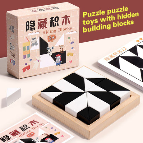 Hidden Block Puzzle Puzzle Toys Wooden Puzzle C