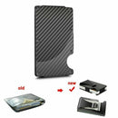 RFID Blocking Minimalist Carbon Fiber Card Holder with Money Clip for Men