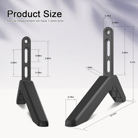 Universal TV Stand with Screws - Easy Installation - Tabletop Stand for Vizio, Samsung, LG, TCL, Hisense