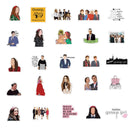 50pcs Gossip Girl Blair Serena Chuck Dan TV Quotes Scrapbook Graffiti Stickers