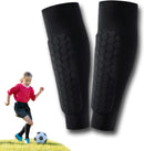 Children's Leather Pads, Ski Pads, Football Pads, Calf Protection, Football Equipment Pad Teenager Unisex Breathable Pads Protect Athletics, 1 Pair