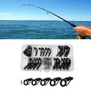 35pcs Fishing Rod Repair Kit Rings Wear-Resistant Ceramic Guide Rings Rod Eye Fishing Rod Guides Alconite Rings Set
