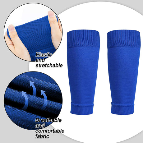 Football Socks Sleeves Football Shin Guards Sleeves, Shin Guards Grip Socks Leg Sock Sleeve for Unisex Children, Youth