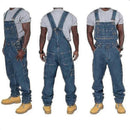 Men's Plus Size Jeans Fashion Jeans Denim Bib Loose Fit Multiple Pockets Adjustable Straps - Perfect 4XL 4XL