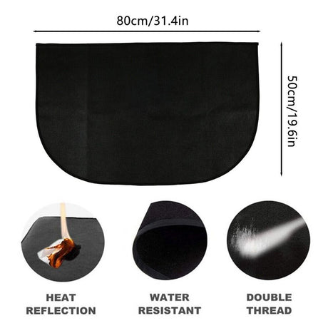Fireproof Mat for Fireplace, Hearth & Grill Floor Protector 50X80CM