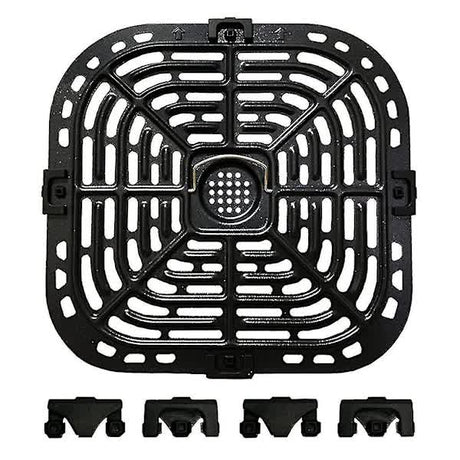 /NN/Replacement Grill Plate for Air Fryer Crispers for Instant Vortex 6qt with 4 Rubber Pads