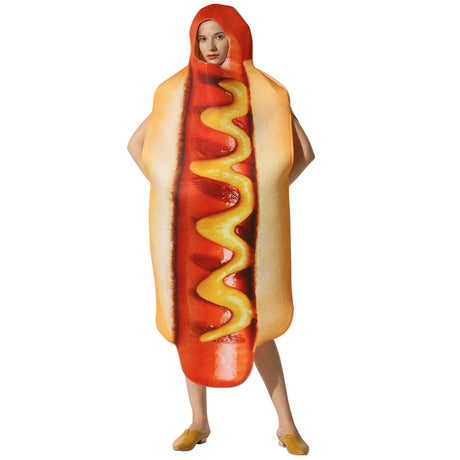 Halloween party costume hot dog cosplay costume stage performance_tfrf