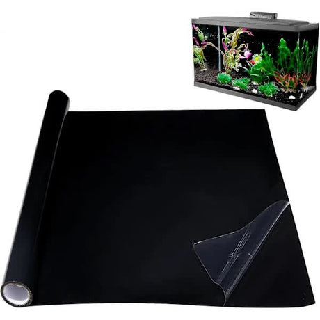 /NN/ Aquarium Background | Static Adhesive Black Aquarium Poster | Aquarium Poster