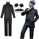 Anime Jujutsu Kaisen Gojo Satoru Cosplay Costume Eyepatch Wig Glasses Outfit Halloween Costumes for Men - Perfect Wig B Only S-max Wig B Only S