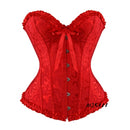 European and American palace chest binding wedding dress sexy waist binding belly binding vest waist binding corset red (YSJ) red XS