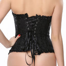 European and American palace corset wedding dress sexy corset waist corset vest corset MJ51 black and red-Xin Black and Red Black and Red XS