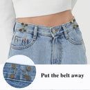Jeans Waist Adjustment Set, No Stitching, Removable Trouser Buttons, Jeans Waist Buckle, Jeans Tightening Buckle for Waist Adjustment{EE}
