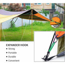 16 Pieces Rubber Straps with Hooks, Tent Rubber Hook, Camping Tent Hook Rubber Strap, for Camping, Tarpaulins, Awnings, Tents--Green
