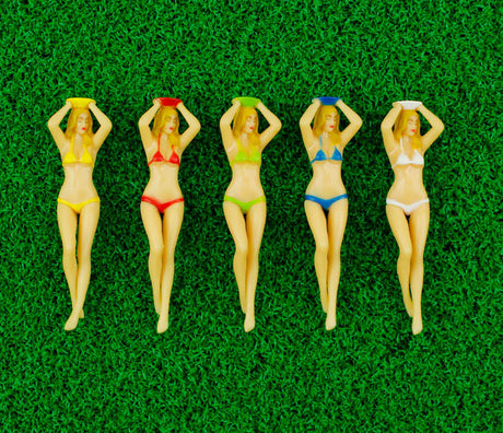 pcs Multicolor Sexy Bikini Women Golf T-shirts Gift New Design Plastic Golf Tee Shirts For Naked Girls - Women Golf Accessories