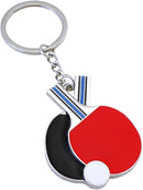 Table Tennis Racket Keychain - Sports Keychain Table Tennis Racket Bag Ornament | Table Tennis Key Holder Keychain