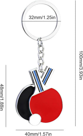 Table Tennis Racket Keychain - Sports Keychain Table Tennis Racket Bag Ornament | Table Tennis Key Holder Keychain