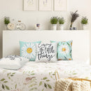 Cushion Cover 45 x 45 cm Set of 4 Decorative Cushions Daisy Cushion Cover Decoration Cotton Decorative Cushions for Garden Living Room Bedroom Modern