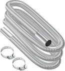 Air heater hose, 300 cm Ø 2.5 cm stainless steel exhaust pipe, parking heater pipe with 2 hose clamps, for parking heater 300CM