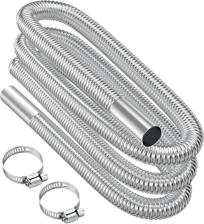 Air heater hose, 300 cm Ø 2.5 cm stainless steel exhaust pipe, parking heater pipe with 2 hose clamps, for parking heater 300CM